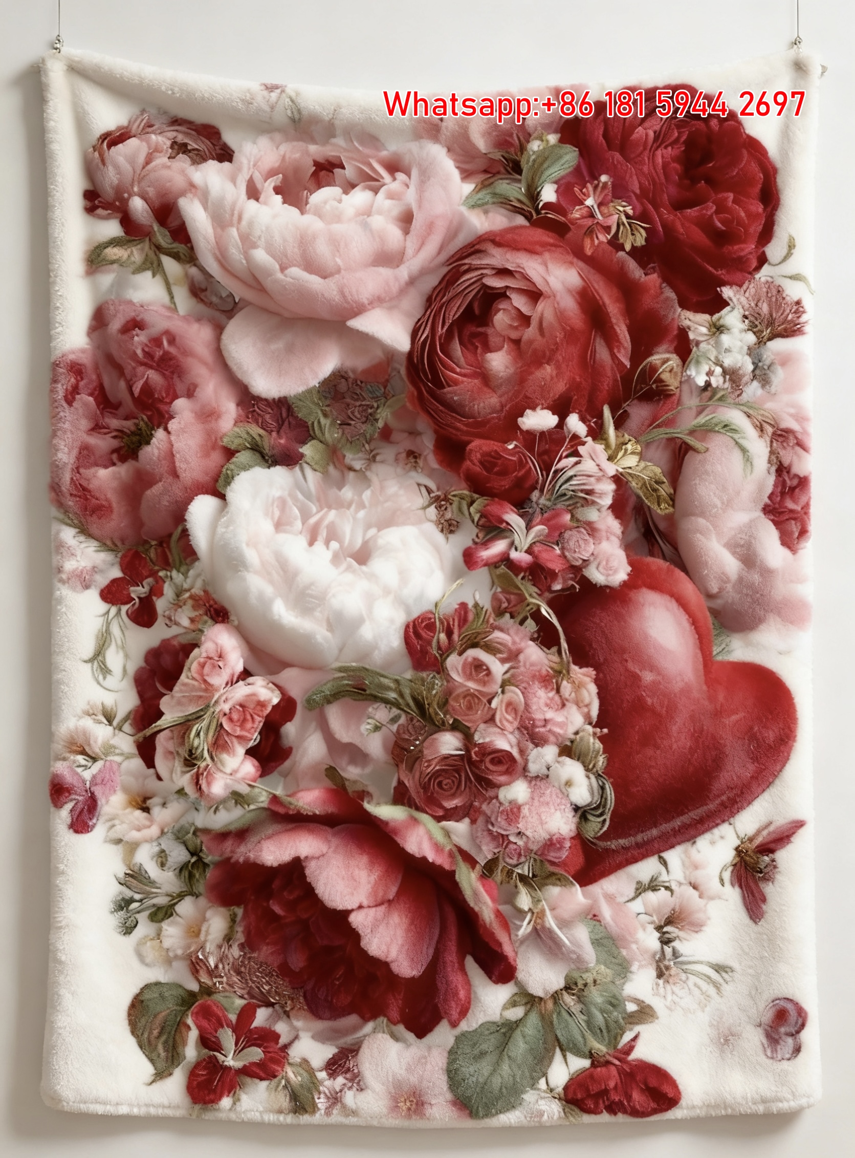 Gucci Love Bouquet Throw blankets Heart & Peony Tapestry IMG_2785